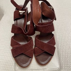 Joie Suede block heel